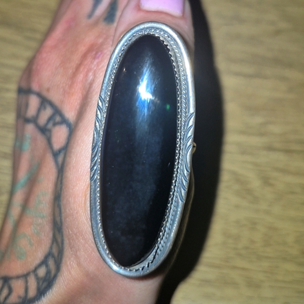 Genuine onyx ring